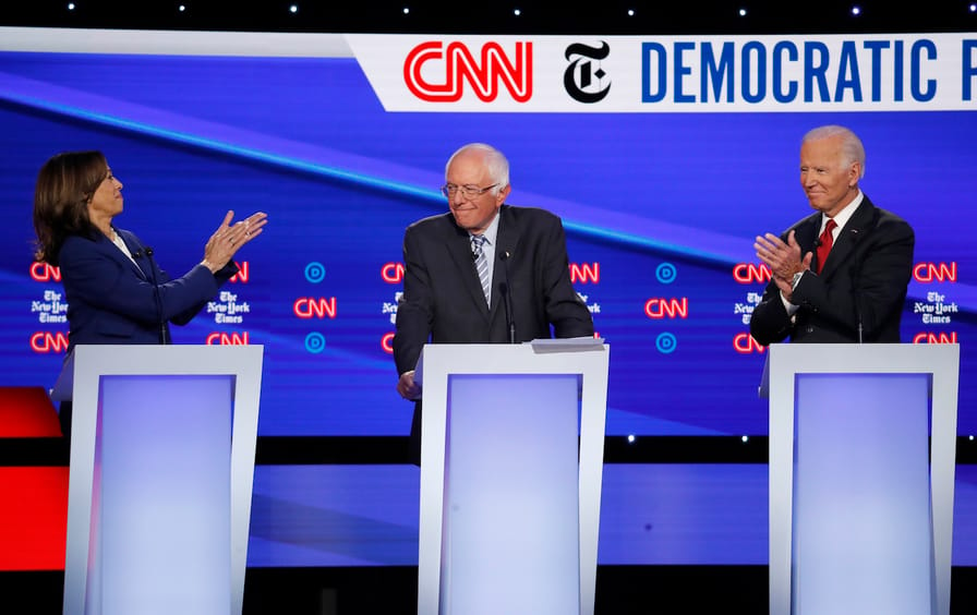 Bernie Sanders,Kamala Harris,Joe Biden