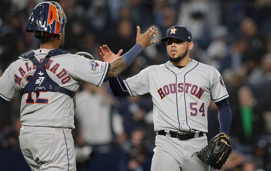 Roberto Osuna and Martin Maldonado
