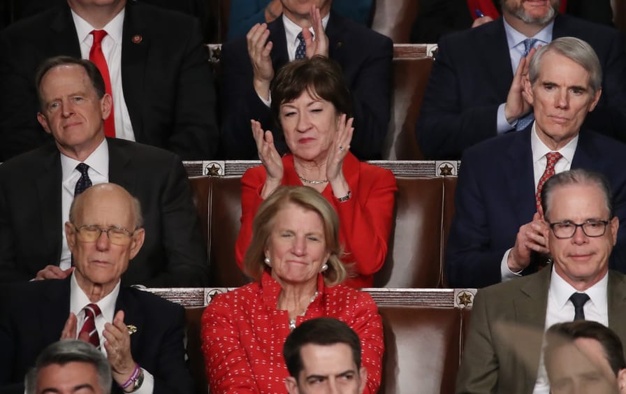 Susan Collins at the State of the Union address.