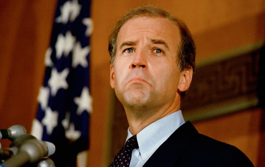 Joe Biden looks on in a September 1987 photograph