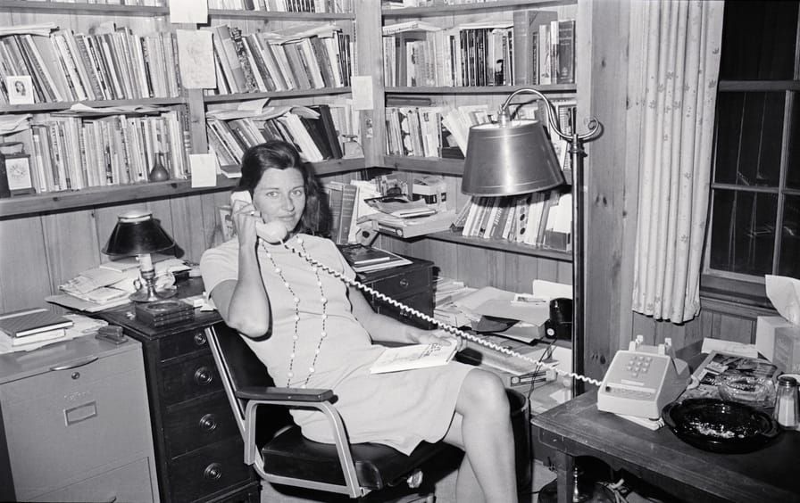 Poet Anne Sexton in Her Office