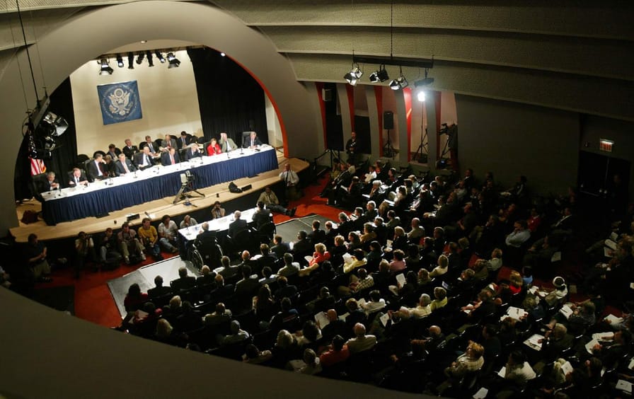 The 9/11 commission meets on stage