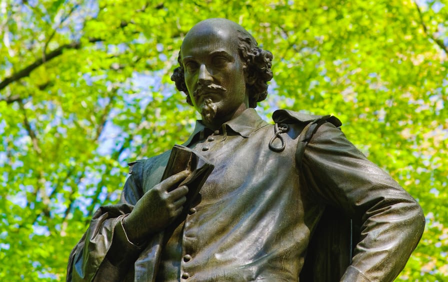 Statue of Shakespeare in Central Park