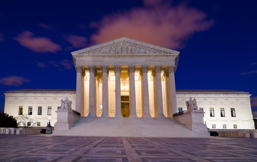Supreme Court at night