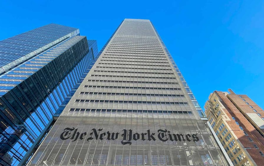 The New York Times building.