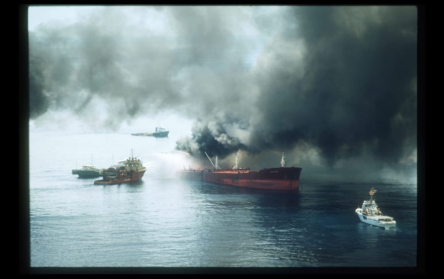 Oil Tanker Fire