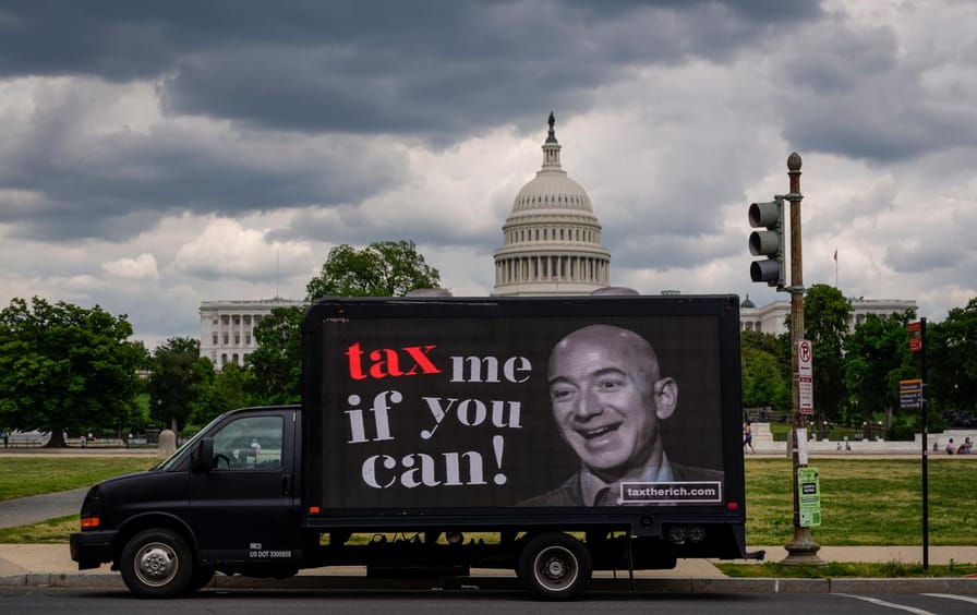 Jeff Bezos Billboard on Capitol Hill