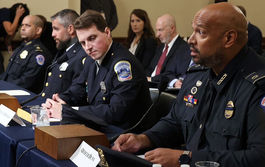 Police officers testifying at January 6th hearings