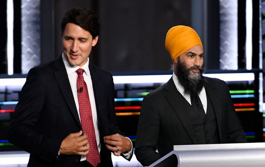 Justin Trudeau and Jagmeet Singh