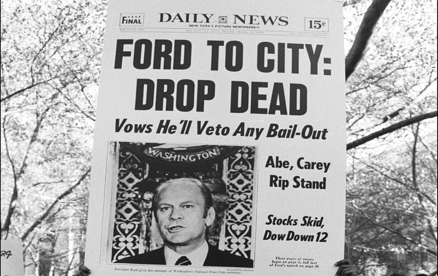 Famous Daily New Headline: 'Ford To City: Drop Dead'