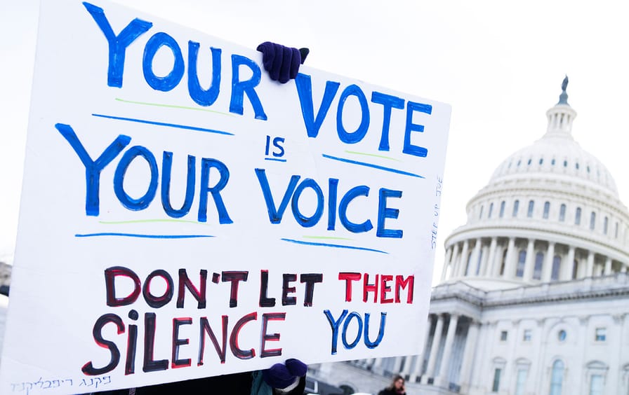 Voting rights protest