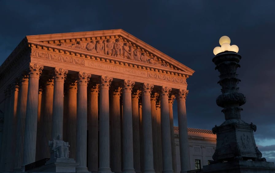 Supreme Court at sunset