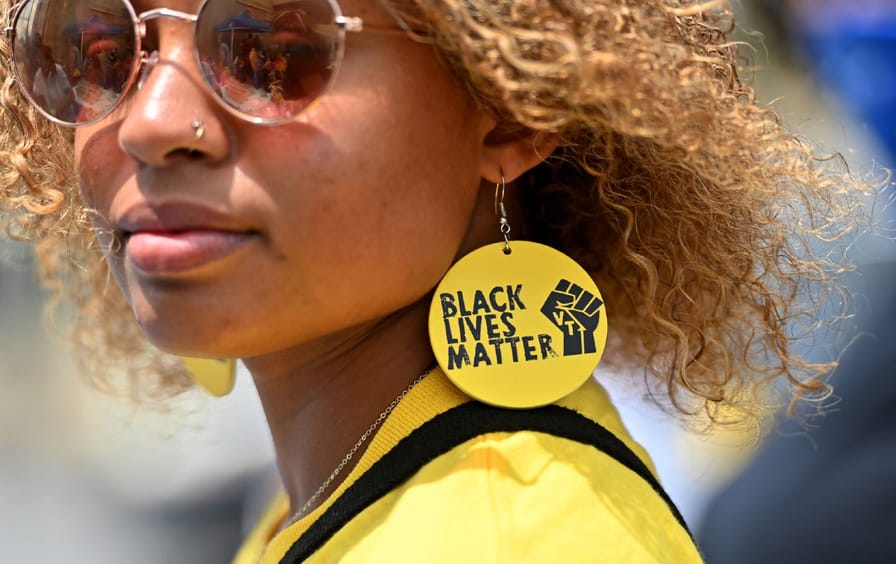 Woman with BLM earring