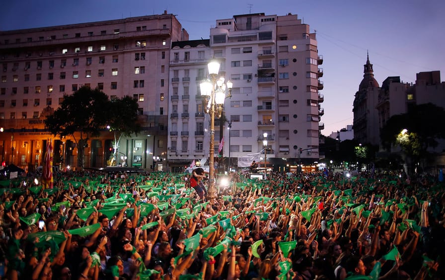 A Green Wave protest in Argentina