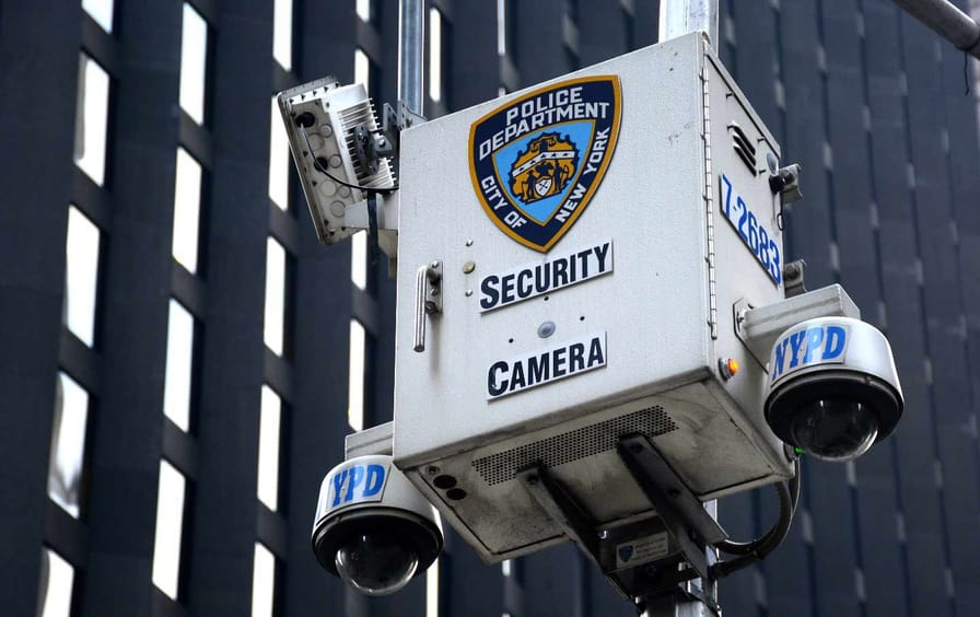 A City of New York Police Department security camera