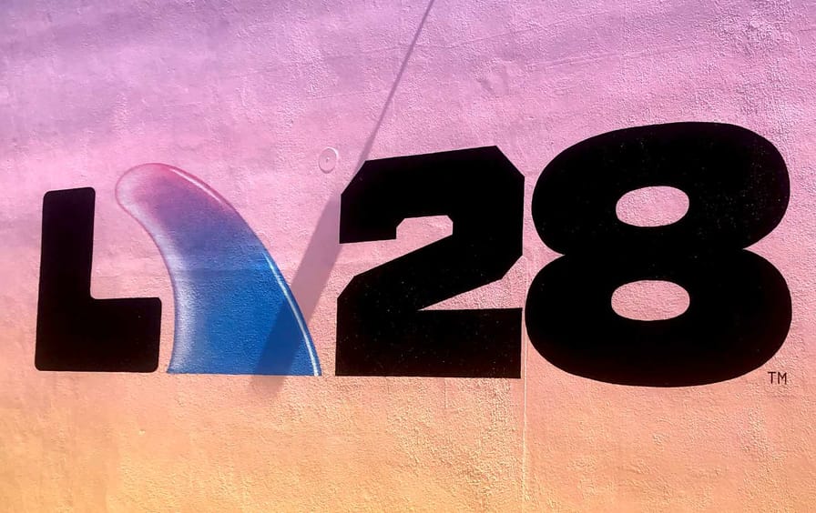 The LA 2028 Summer Olympics reveals its new logo through murals across Los Angeles.