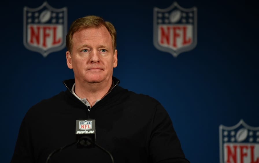 NFL Commissioner Roger Goodell answers questions during the closing press conference at the 2018 NFL Annual Meetings in Orlando.