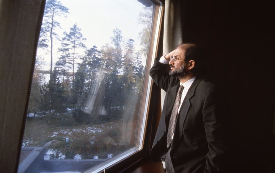 portrait of Salman Rushdie