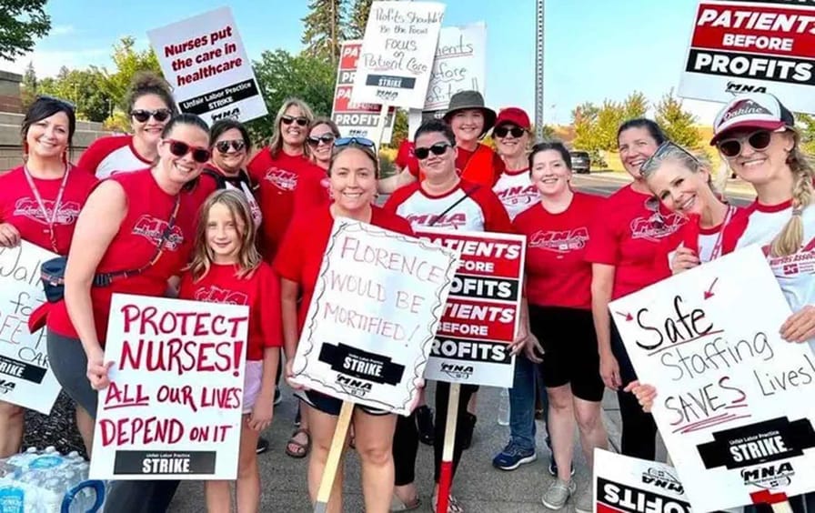 Nurses on strike in Minnesota