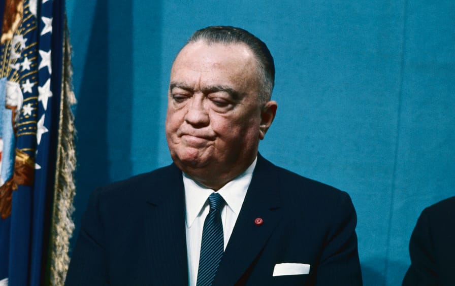 J. Edgar Hoover Listening to Speech