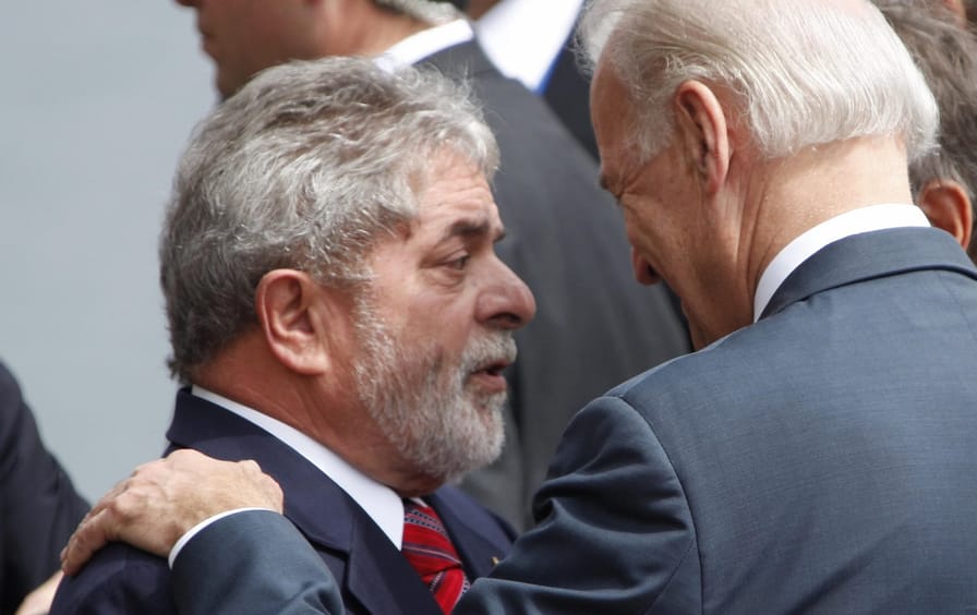 US Vice President Joe Biden (R) speaks w