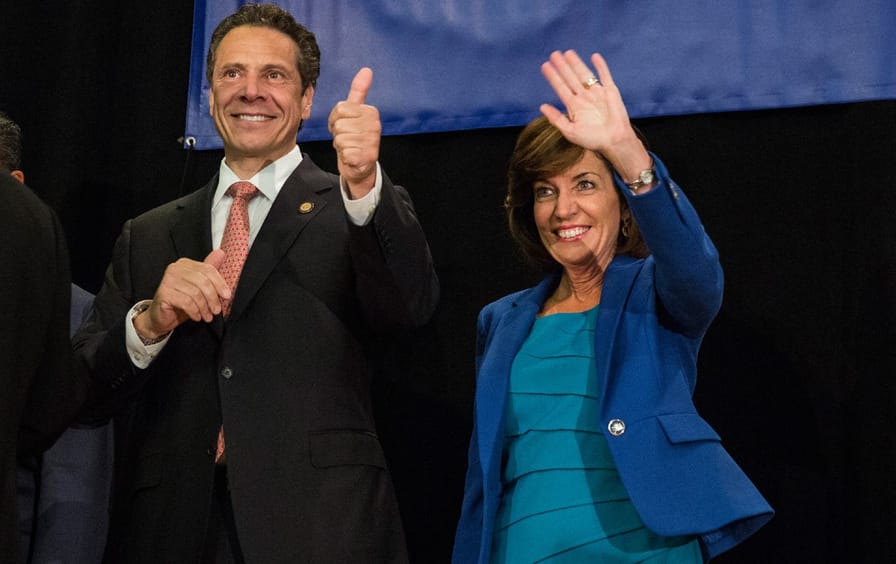 Andrew Cuomo and Kathy Hochul campaigning together