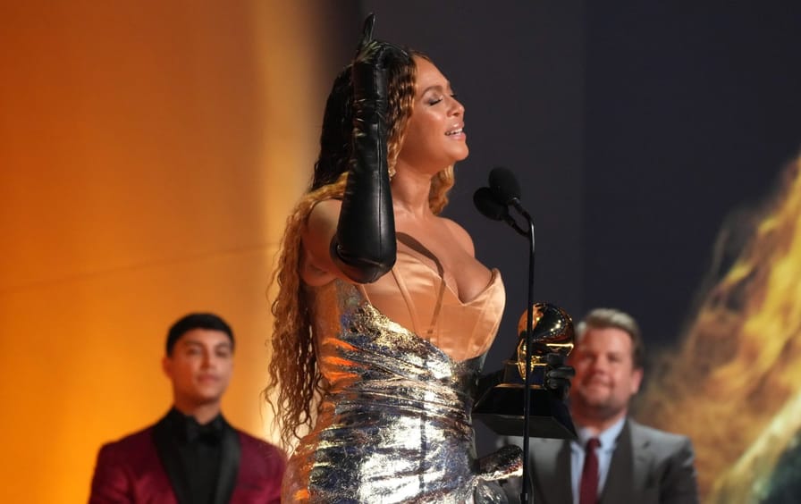 Beyoncé performing at the 2023 Grammys
