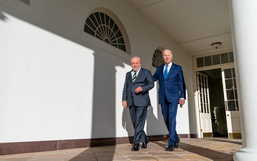 Joe Biden and Brazil's President Luiz Inacio Lula da Silva at the White House