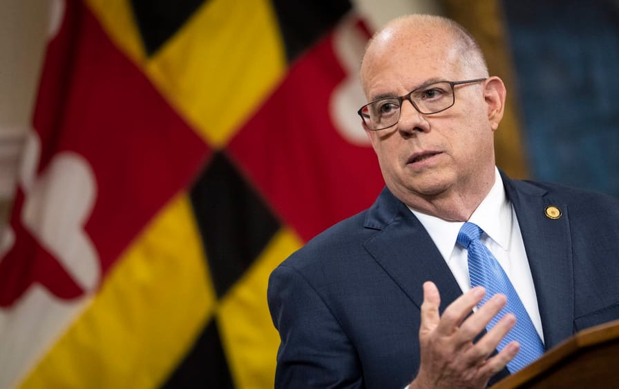 De gouverneur van Maryland, Hogan, geeft updates over Covid-19