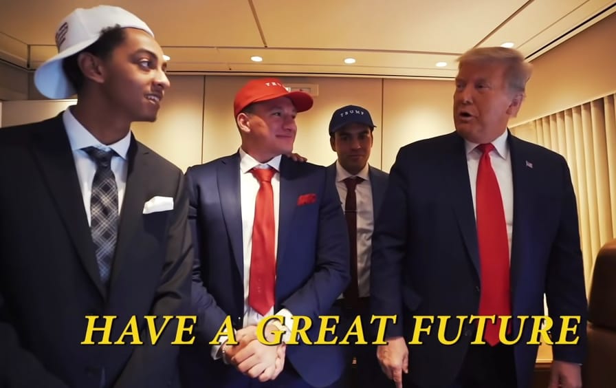 The NELK boys meeting Donald Trump on Air Force One in 2020