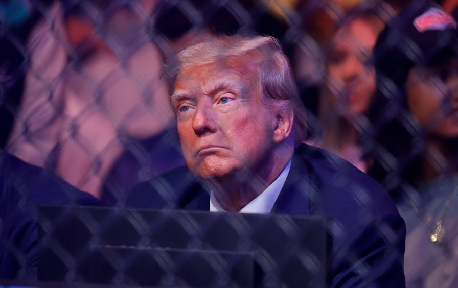Donald Trump attends UFC 287 at Kaseya Center