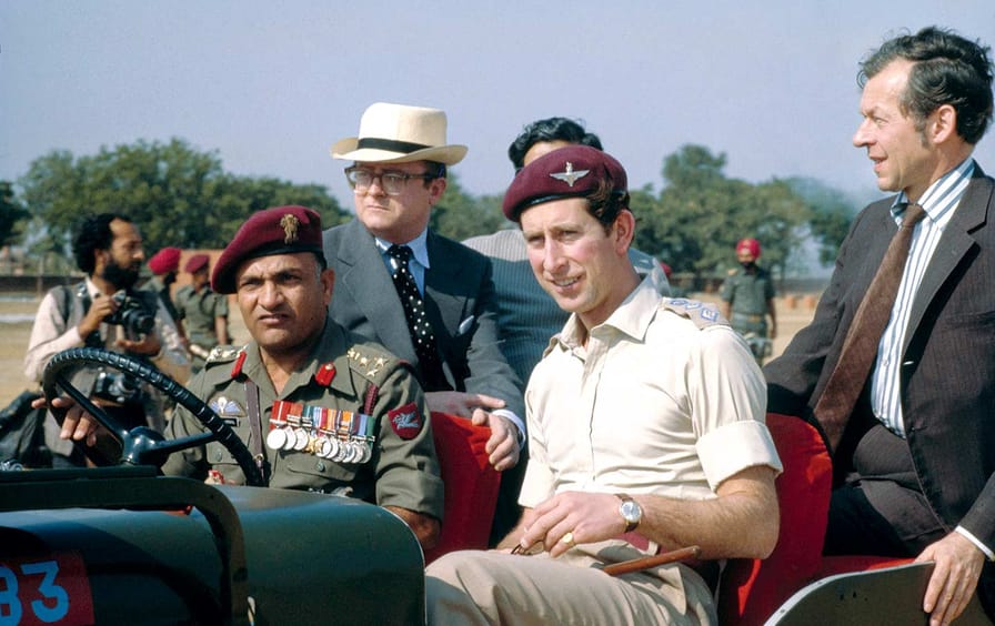 Then-Prince Charles in India, 1980.