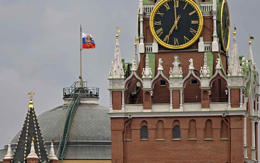 A view of Kremlin after the drone attack in Moscow, Russia on May 3, 2023. Kremlin reported that Ukraine attempted to attack Russian President Vladimir Putin's residence with drones at night.