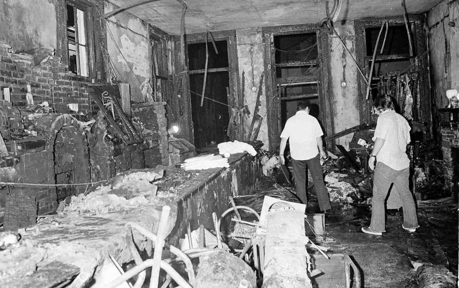 The aftermath of the UpStairs Lounge fire on June 25, 1973.