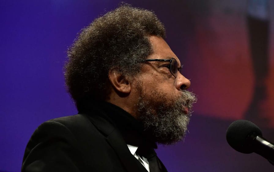 A close-up shot of Cornel West’s profile.