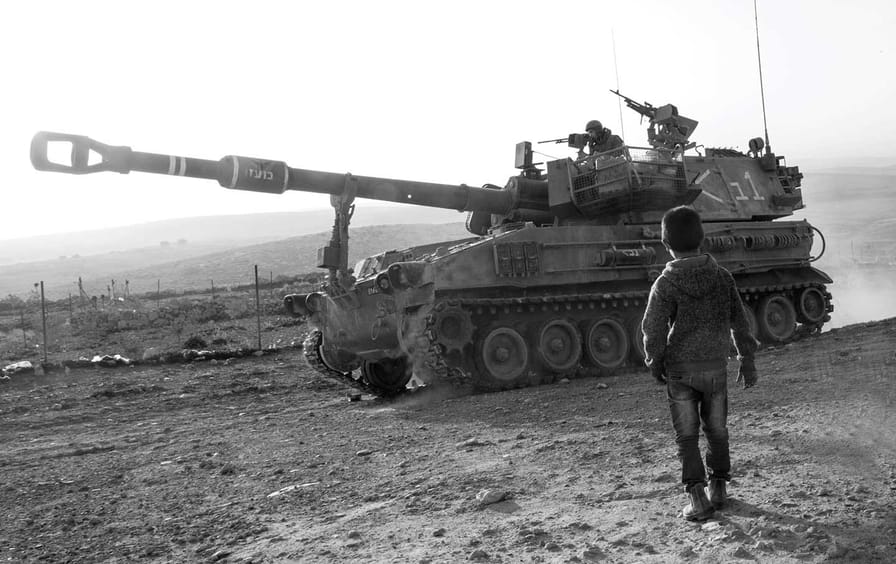 Israeli forces conduct a training drill near Masafer Yatta in February 2021.