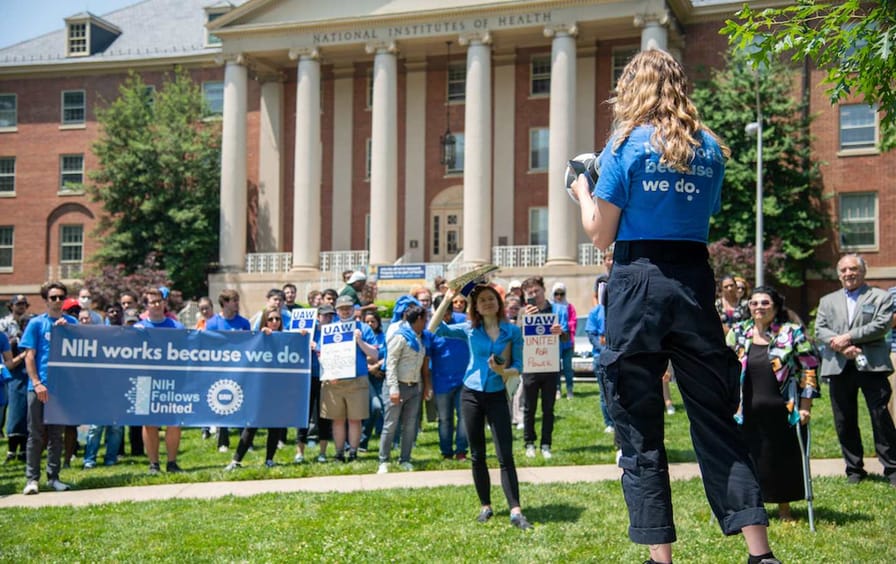 NIH Fellows demand the right to join a union.