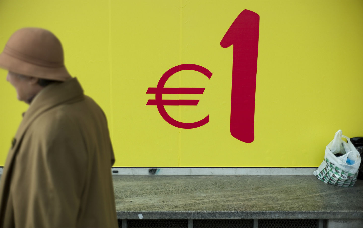 Supermarket window in Lisbon.