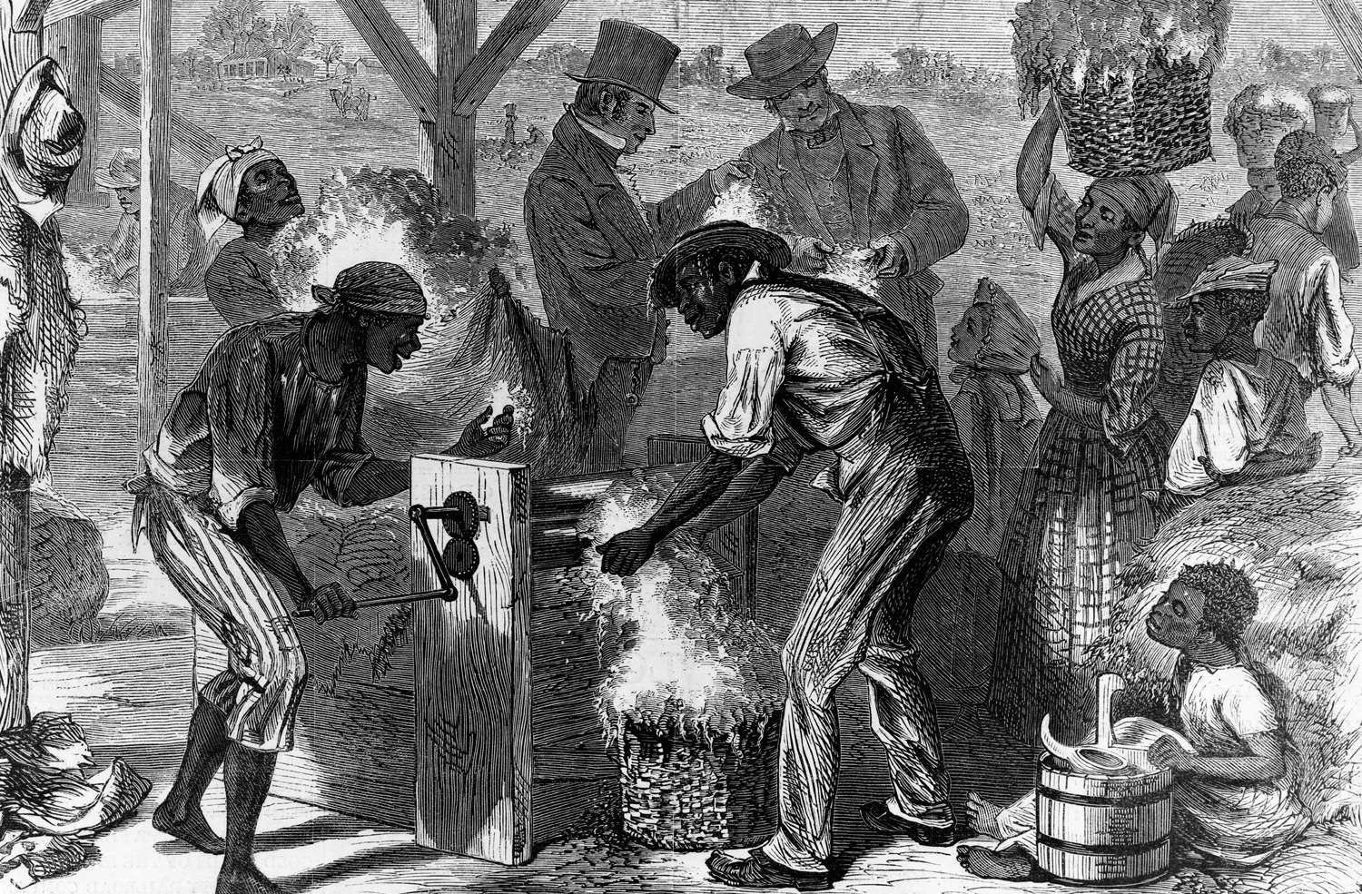 "The First Cotton Gin," Harper’s Weekly, December 18, 1869.