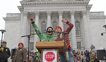 Students and Workers Join Together in Wisconsin