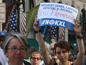 Former Obama Campaign Staffers Protest Keystone XL Pipeline