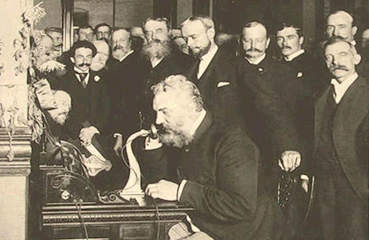 January 25, 1915: Alexander Graham Bell, in New York, Speaks on the Telephone With Thomas Watson, in San Francisco