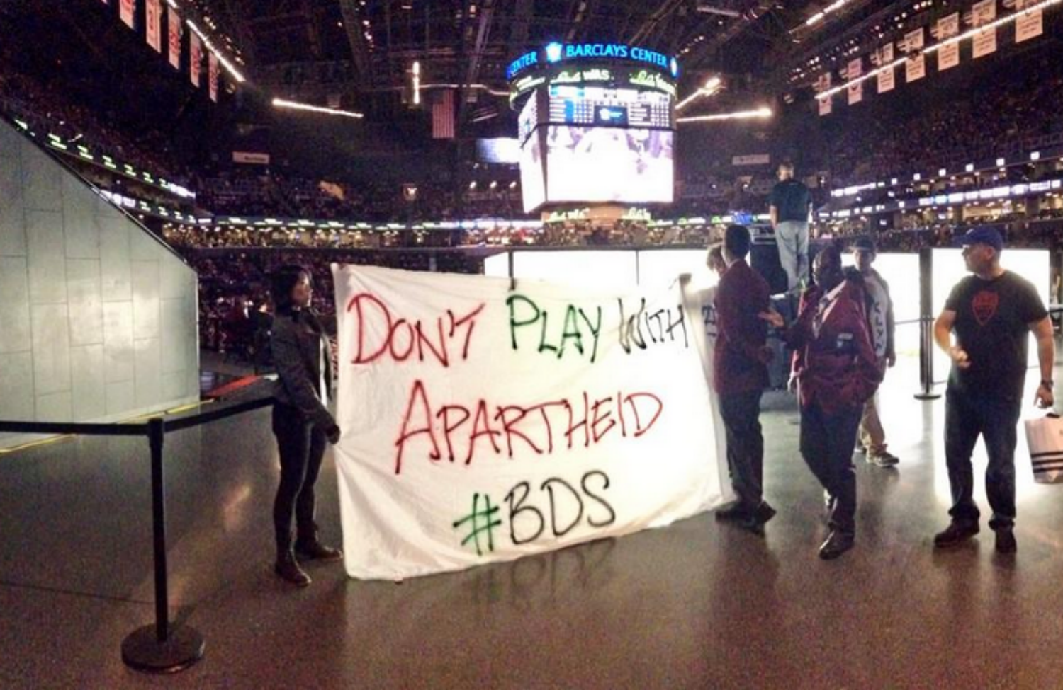 ‘Israel’s War On Gaza Is Not A Game’: Scenes From the NBA Preseason Protest