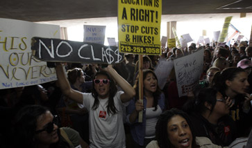 Cal State Students Stage Sit-In to Protest Budget Cuts