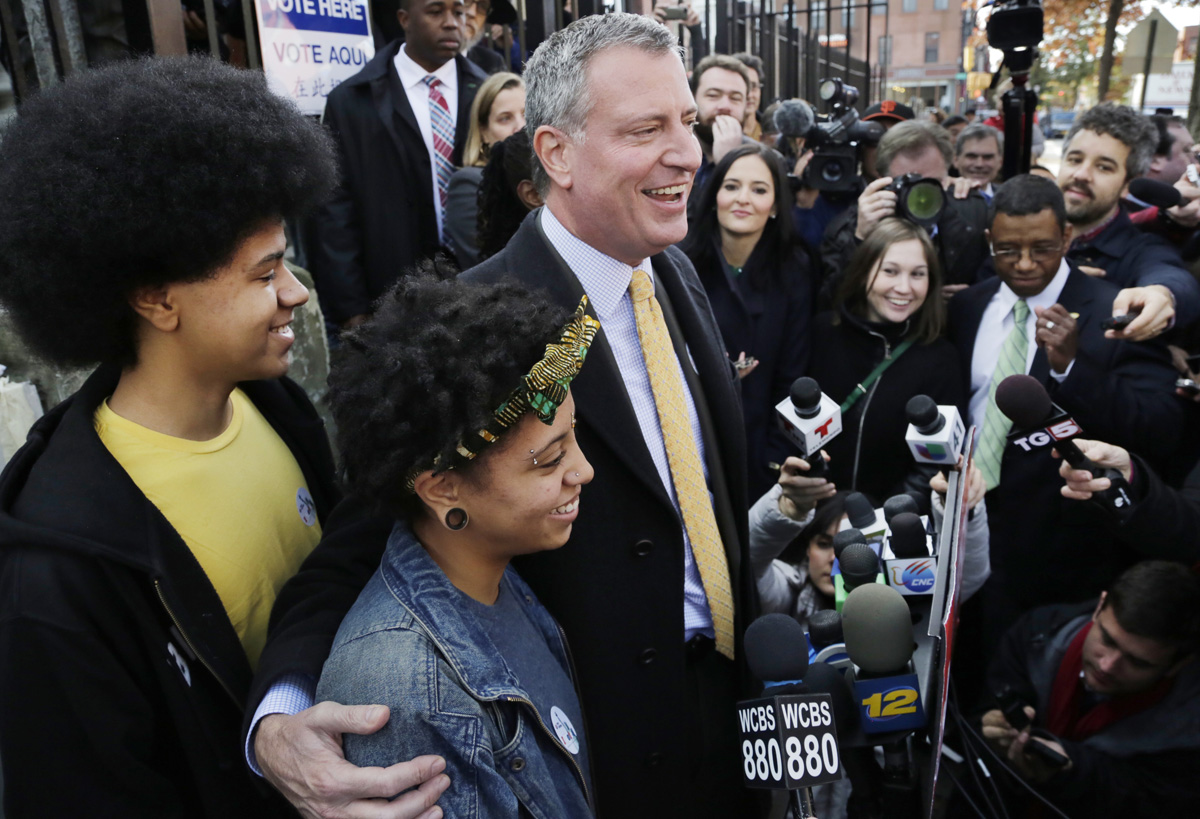 Bill de Blasio Is Elected Mayor of New York City