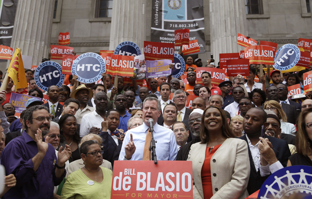 A Progressive, Pro-Labor Party Blooms With de Blasio