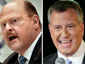 Bill de Blasio Hits Back at Joe Lhota’s ‘Commie’ Charge