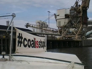 The ‘Henry David T.’ Blocks a Coal Tanker at Brayton Point