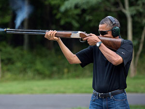 Skeeters Bit by Image of President Who Opposes Violence—Not the Second Amendment