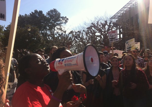 Students Protest Napolitano, Occupy Michigan and Strike With Faculty